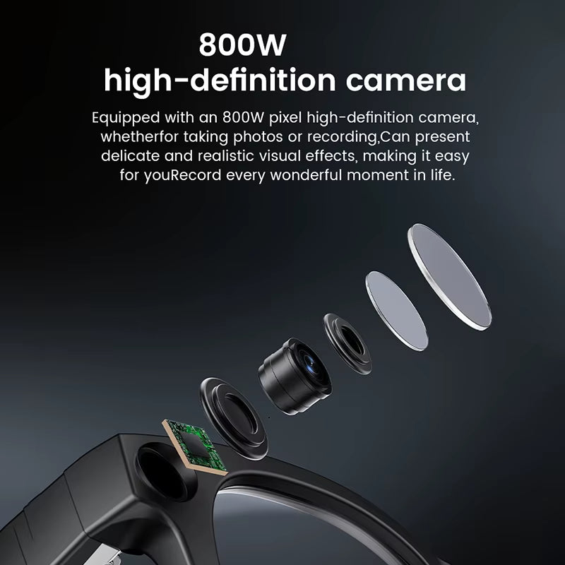 Revolutionary 2026 Smart Glasses with HD Photo and Video, AI Translation, Bluetooth Connectivity, and Touch Control for Effortless Communication and Entertainment